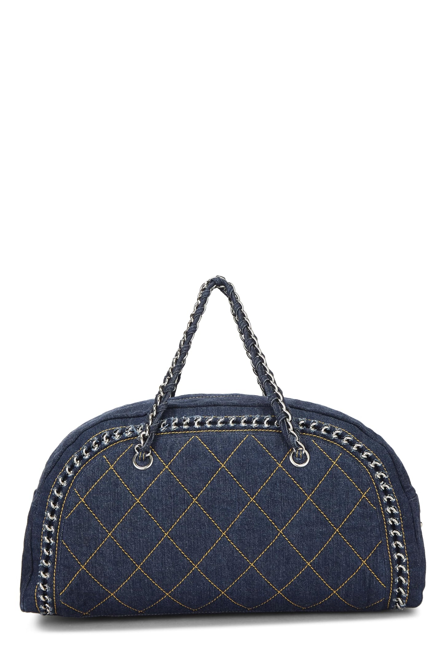 Chanel, Blue Denim Luxe Ligne Bowler Large, Blue