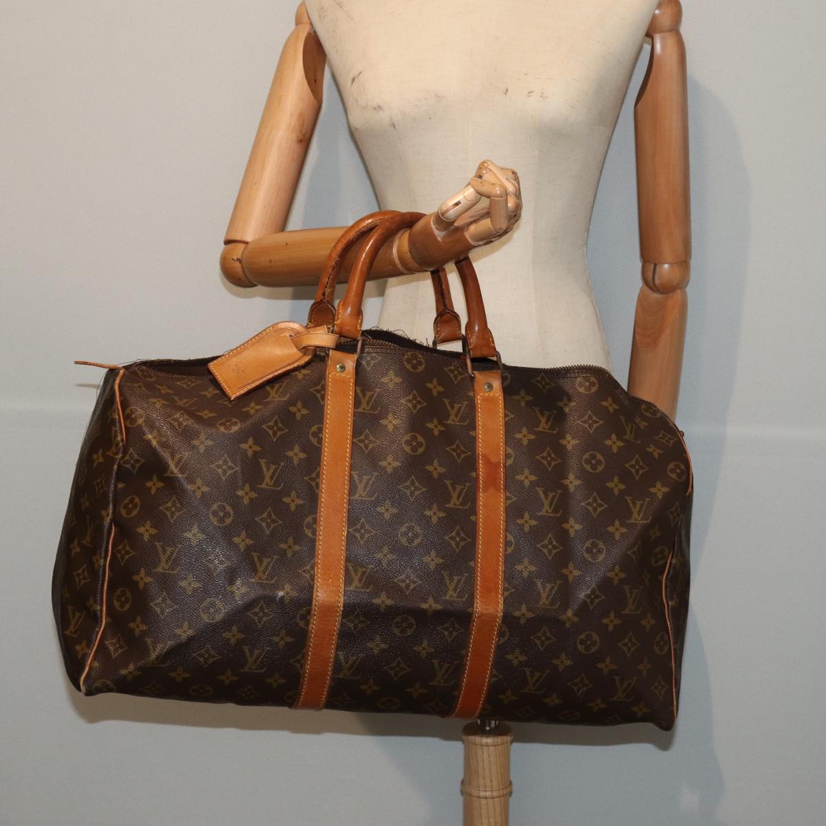 LOUIS VUITTON Monogram Keepall 45 Boston Bag M41428 LV 81771