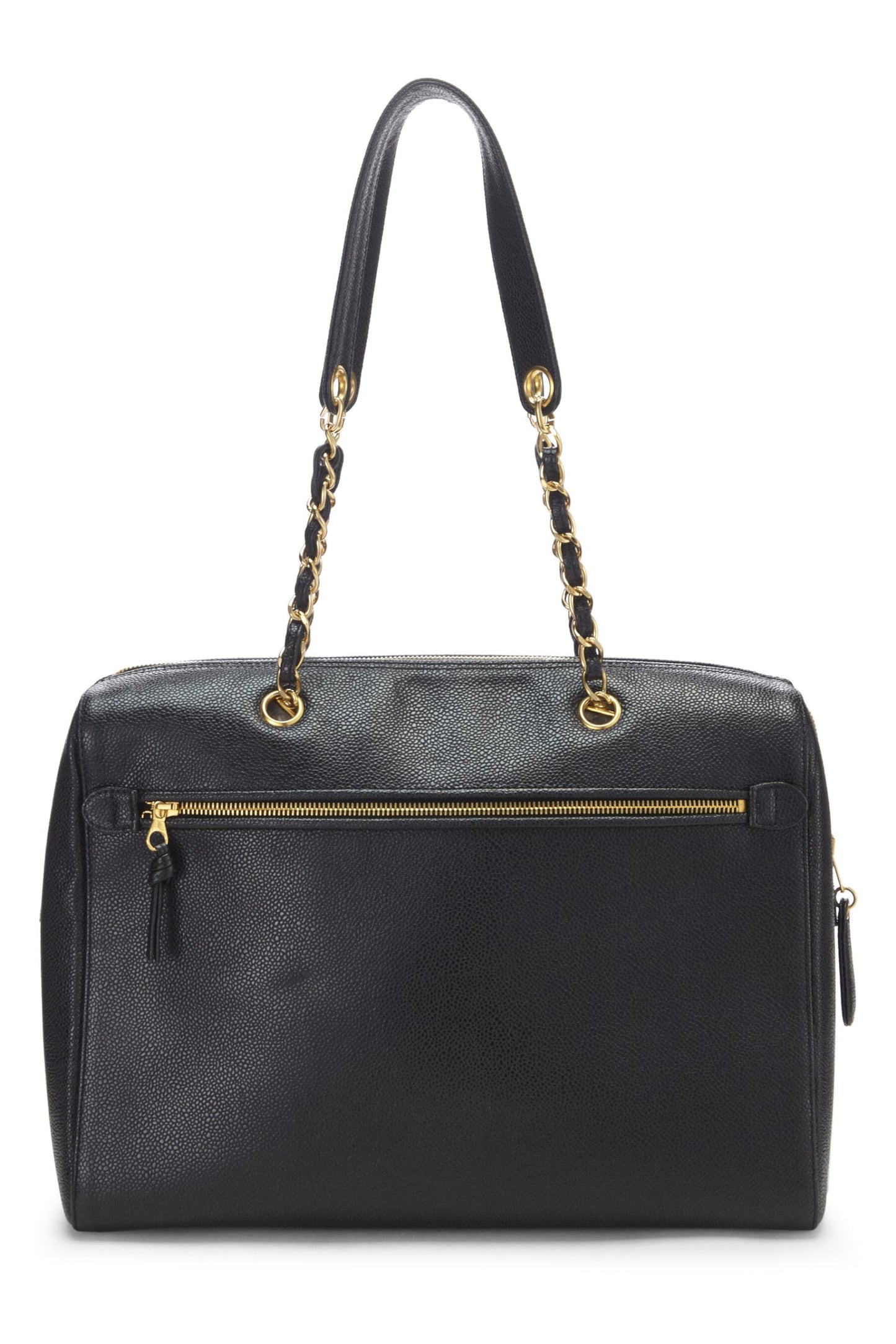 Chanel, Black Caviar Zip Tote Small, Black