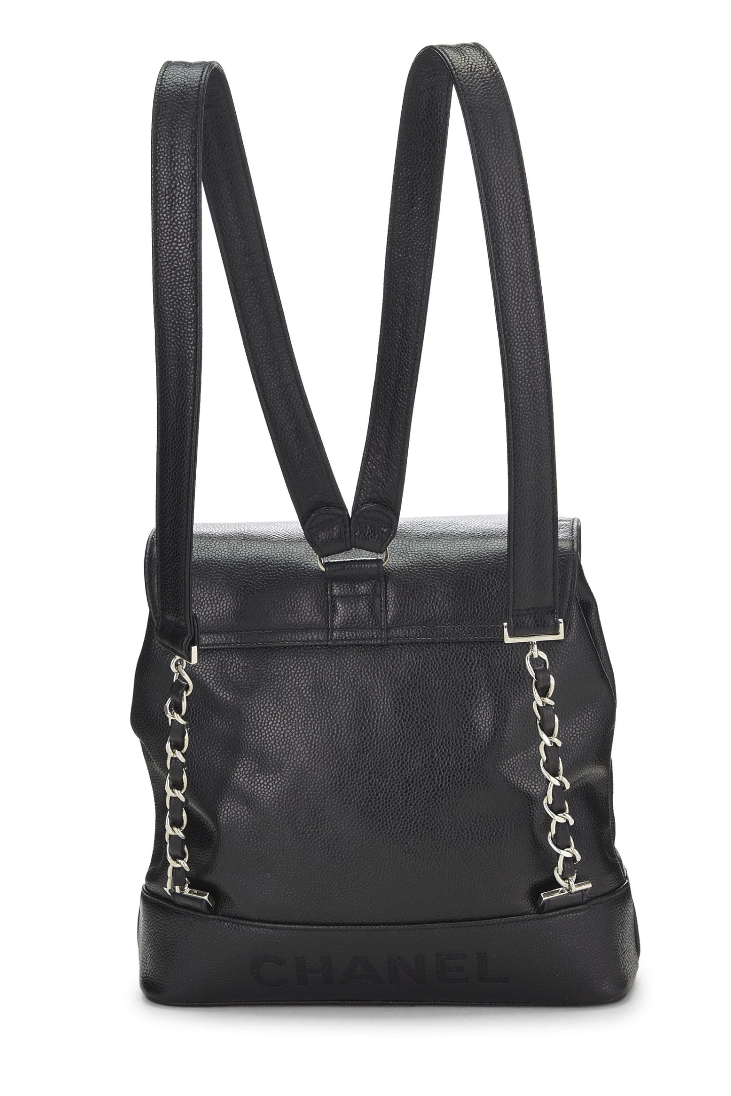 Chanel, Black Caviar 'CC' Backpack, Black