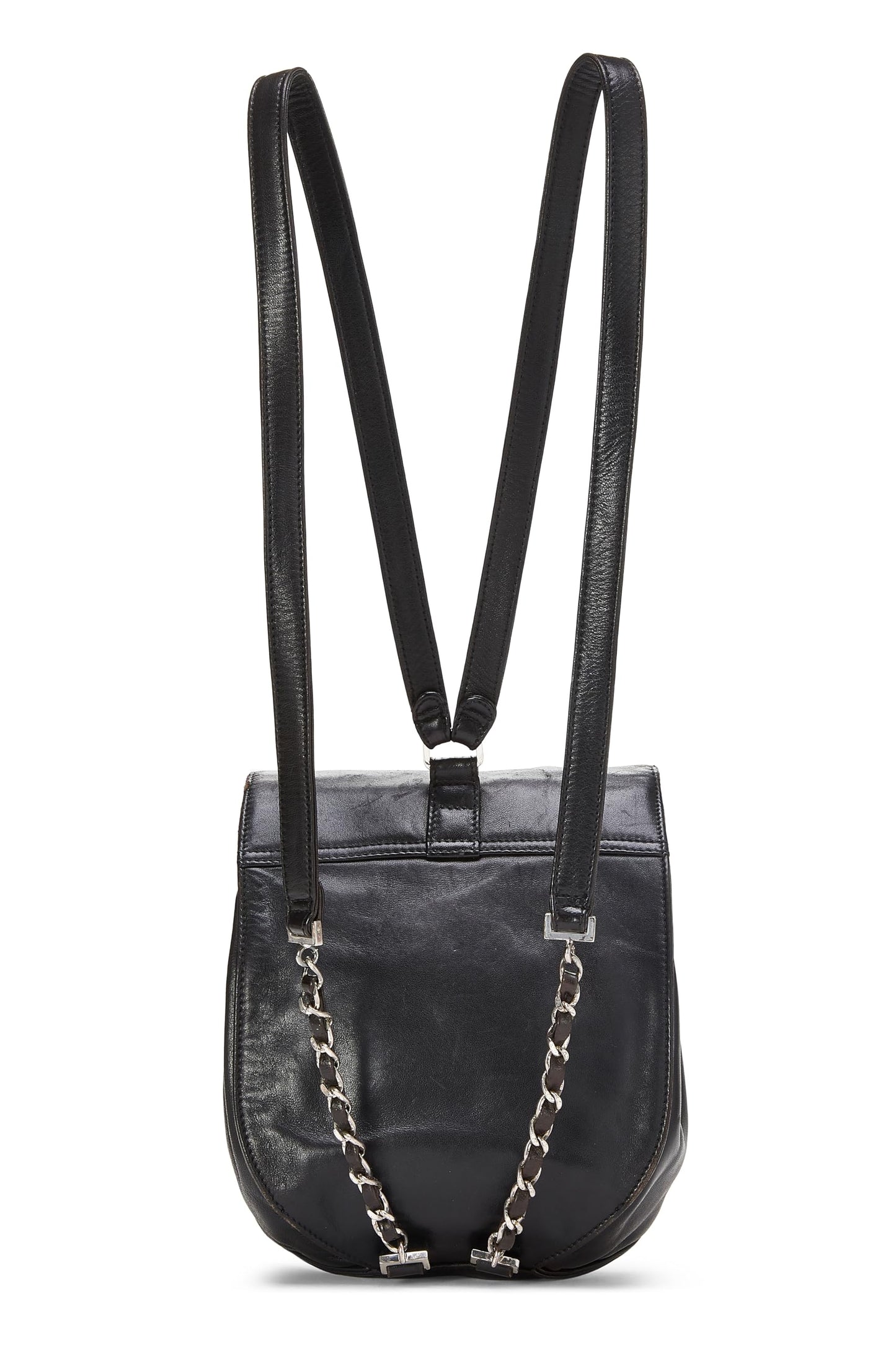 Chanel, Black Lambskin 'CC' Backpack, Black