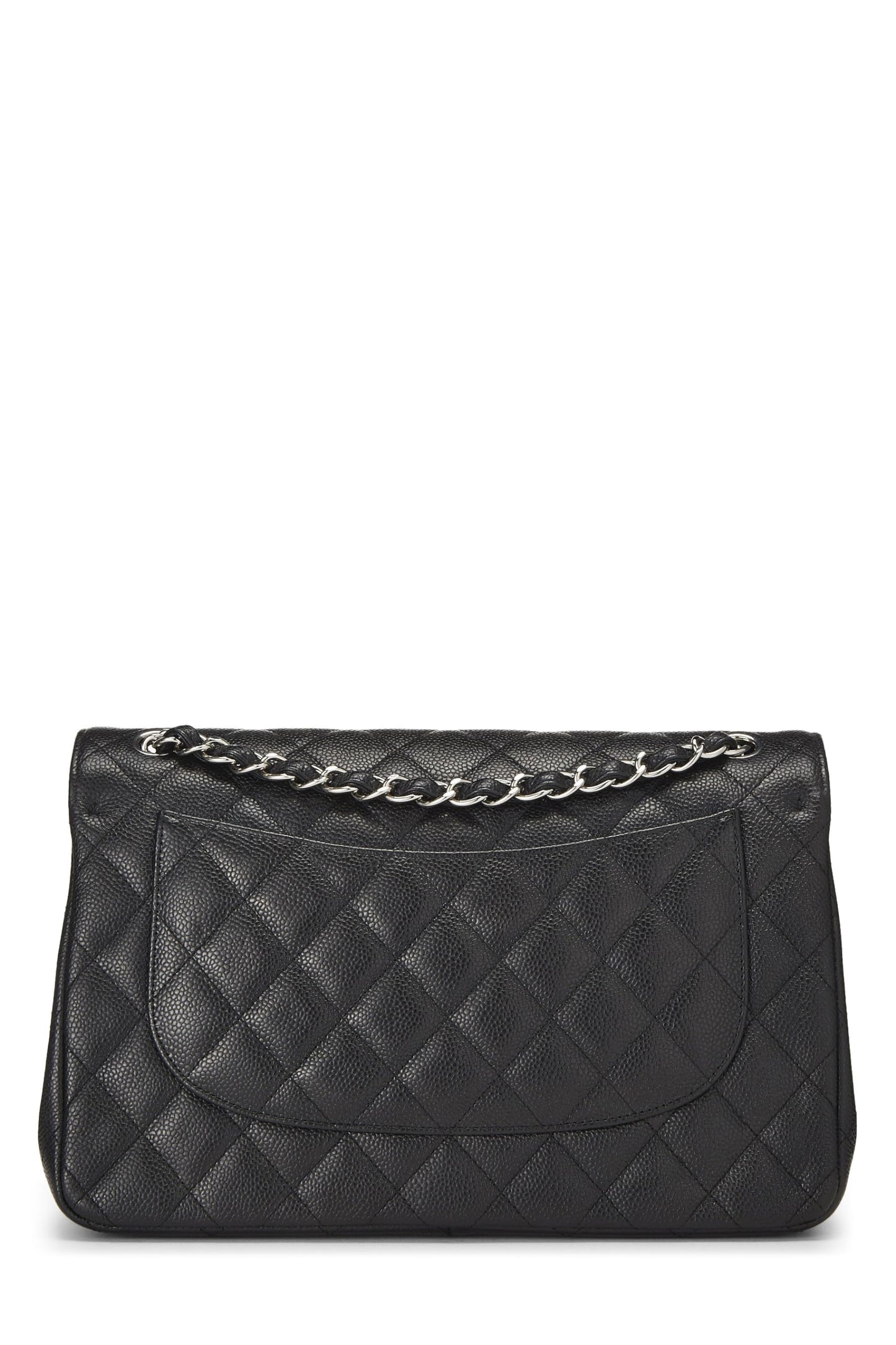 Chanel, Black Quilted Caviar Leather New Classic Jumbo, Black