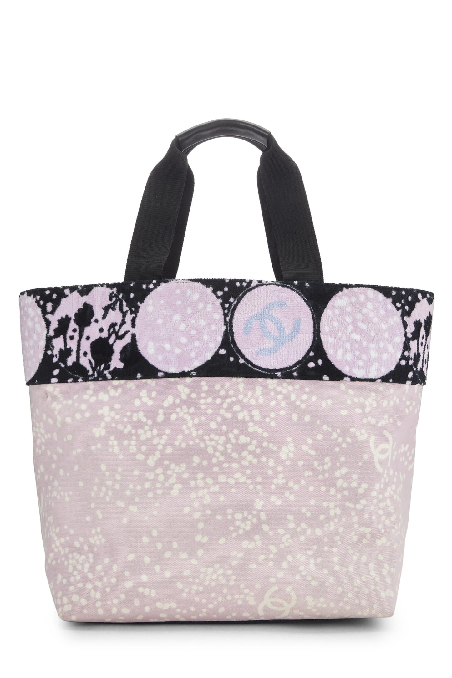 Chanel, Pink Terrycloth & Canvas 'CC' Tote, Pink