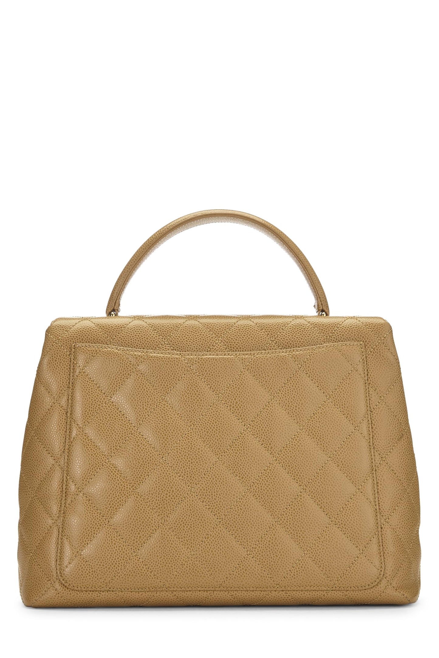 Chanel, Beige Quilted Caviar Kelly, Beige