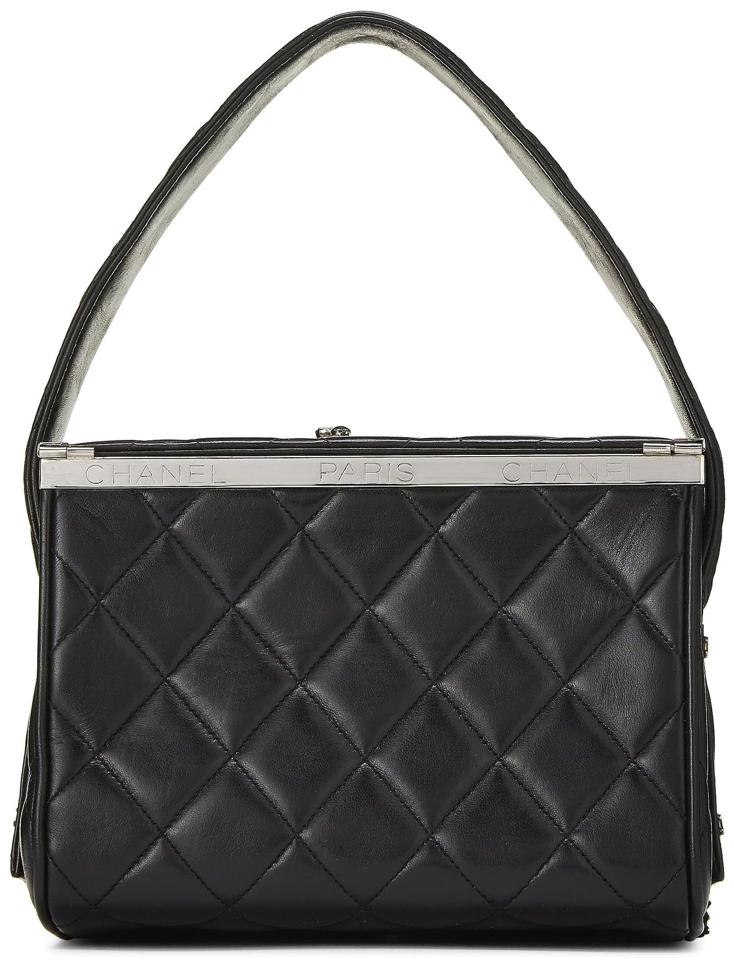 Chanel, Black Quilted Lambskin Box Bag, Black