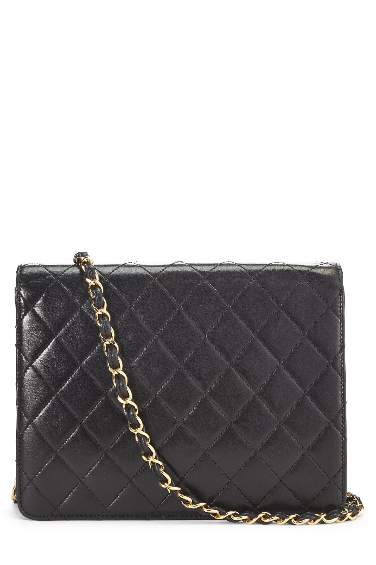 Chanel, Black Quilted Lambskin Ex Flap Small, Black