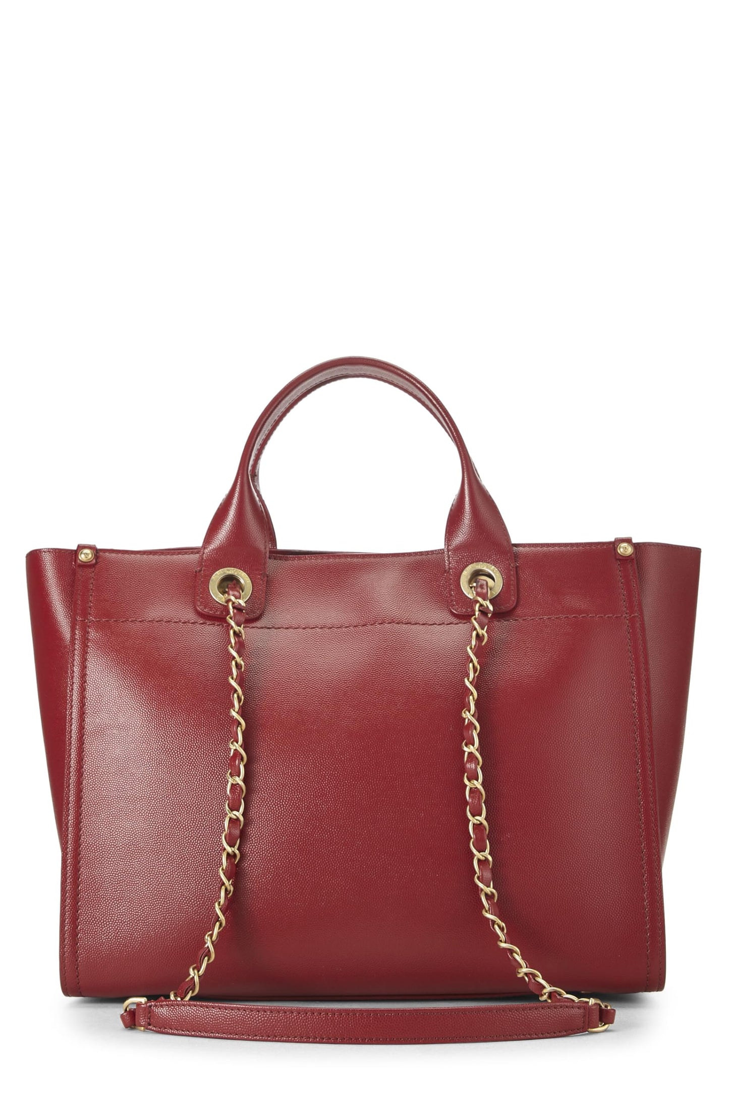 Chanel, Red Leather Deauville Small, Red