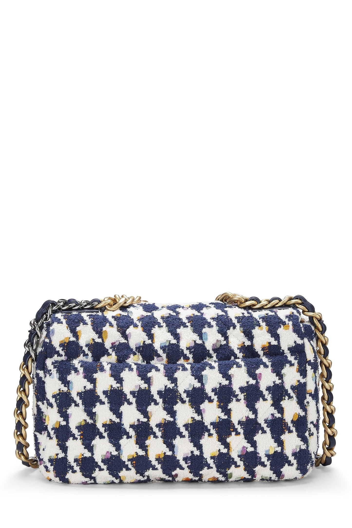 Chanel, Blue & Multicolor Quilted Tweed 19 Flap Bag Medium, Multi