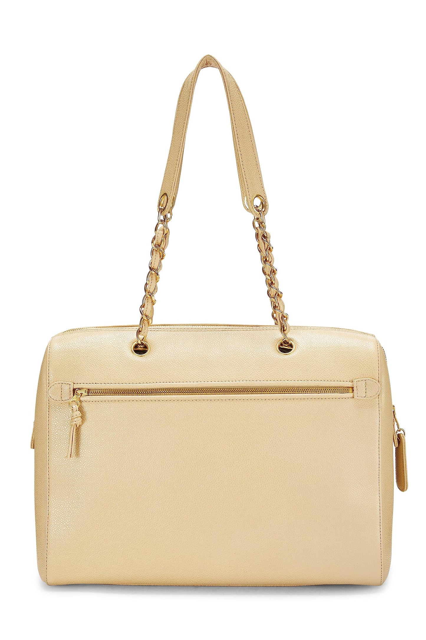 Chanel, Beige Caviar Zip Tote Small, Beige