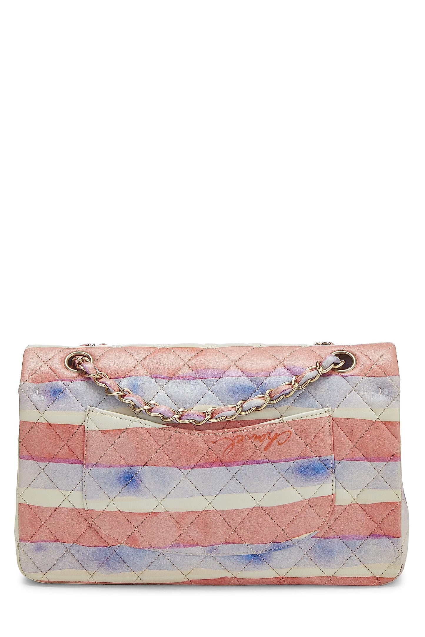 Chanel, Multicolor Lambskin Watercolor Classic Double Flap Medium, Multi