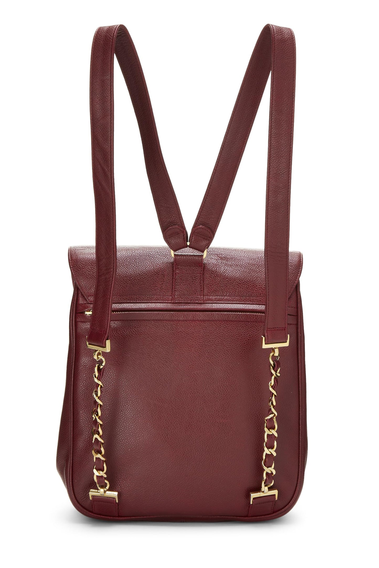 Chanel, Burgundy Caviar Backpack Medium, Burgundy