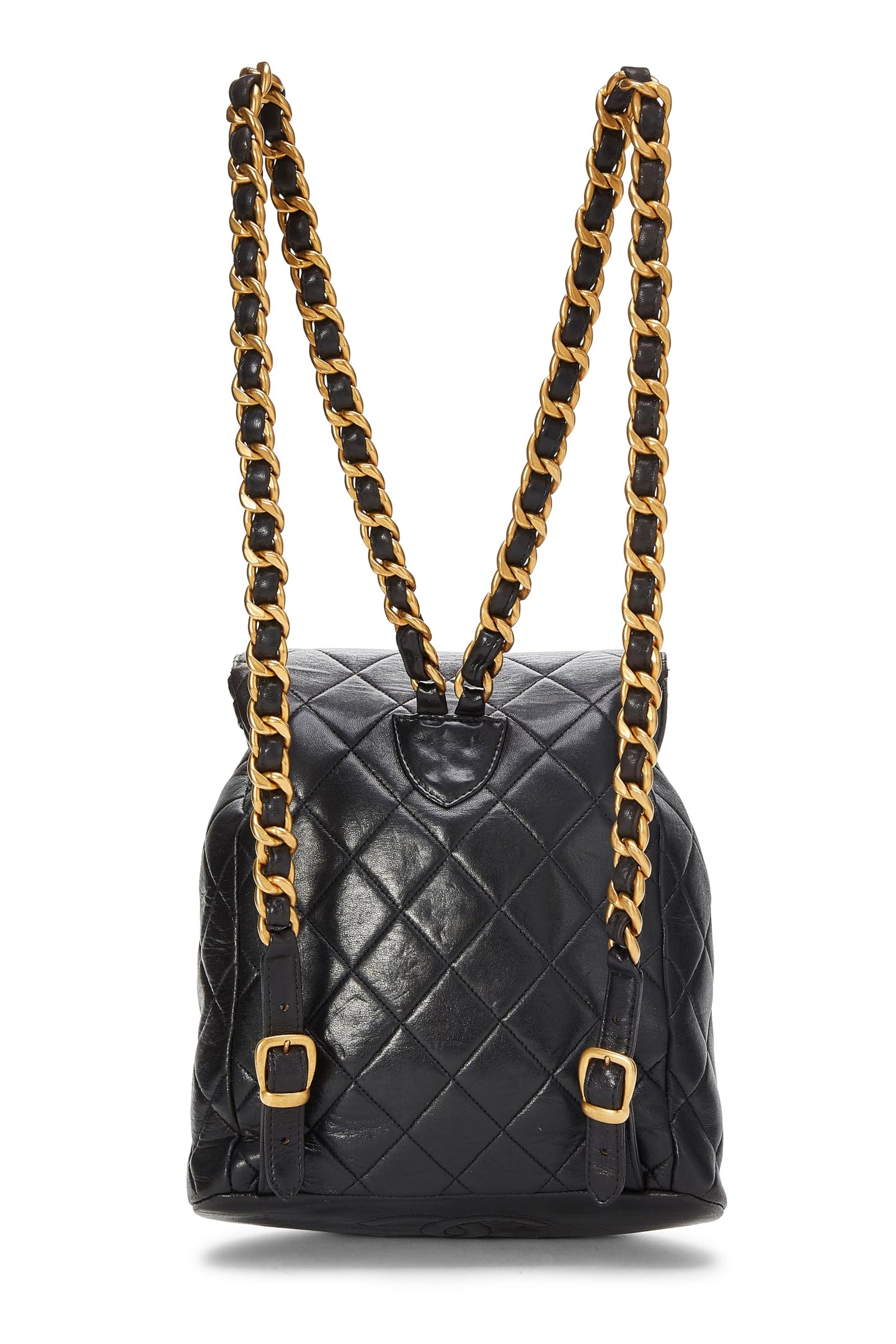 Chanel, Black Quilted Lambskin 'CC' Classic Backpack Small, Black