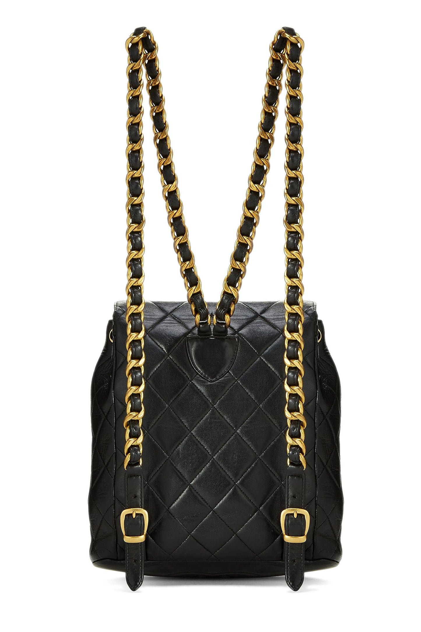 Chanel, Black Quilted Lambskin 'CC' Classic Backpack Medium, Black