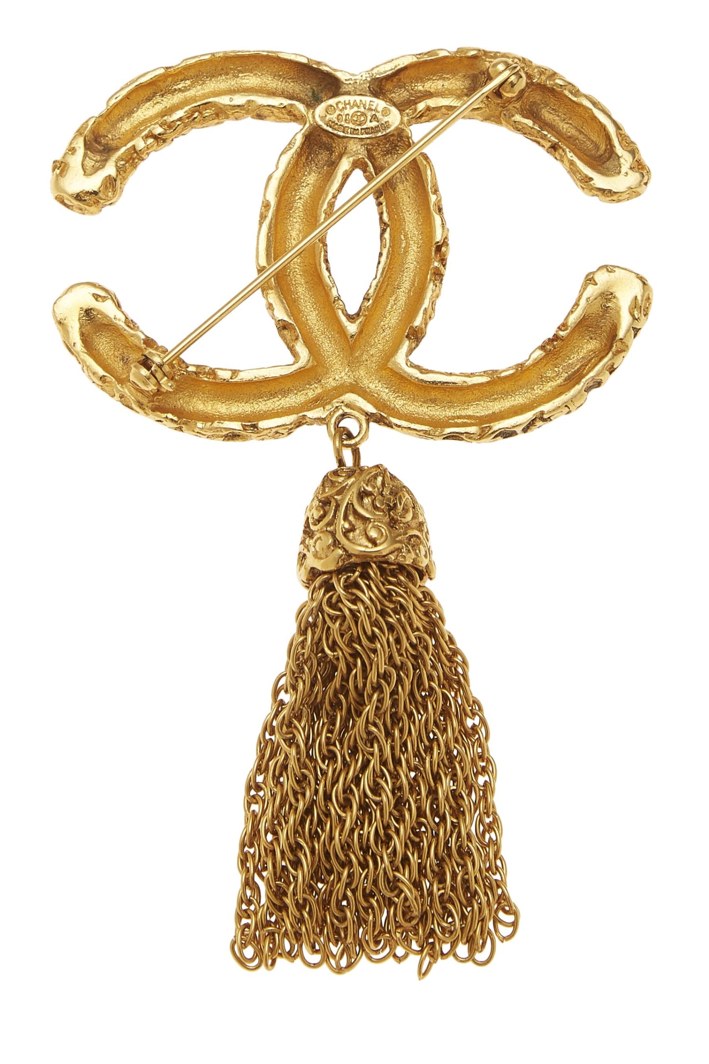Chanel, Gold 'CC' Tassel Pin, Gold