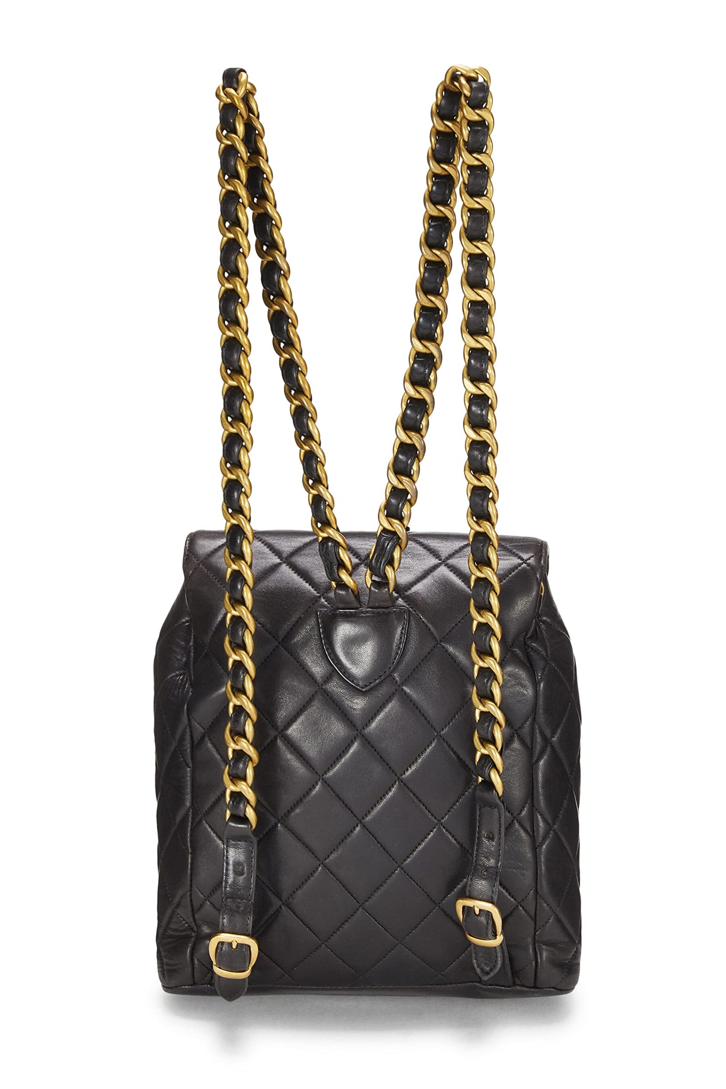 Chanel, Black Quilted Lambskin Classic Backpack Medium, Black