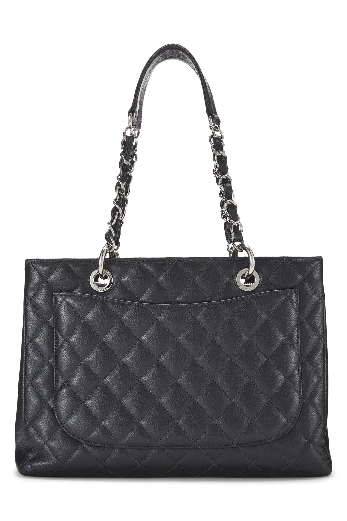 Chanel, Grey Quilted Caviar Grand Shopping Tote (GST), Grey