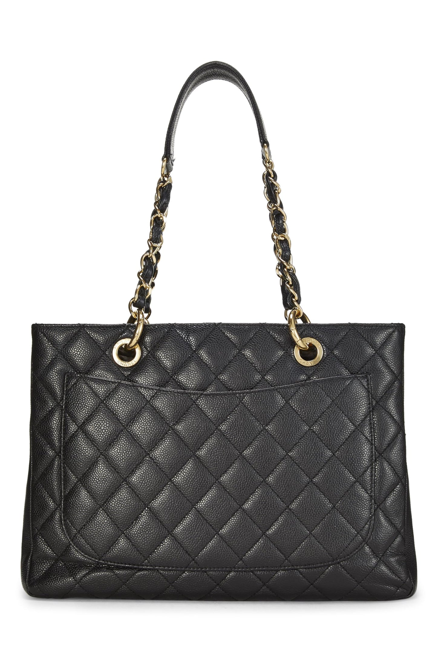 Chanel, Black Quilted Caviar Grand Shopping Tote (GST), Black