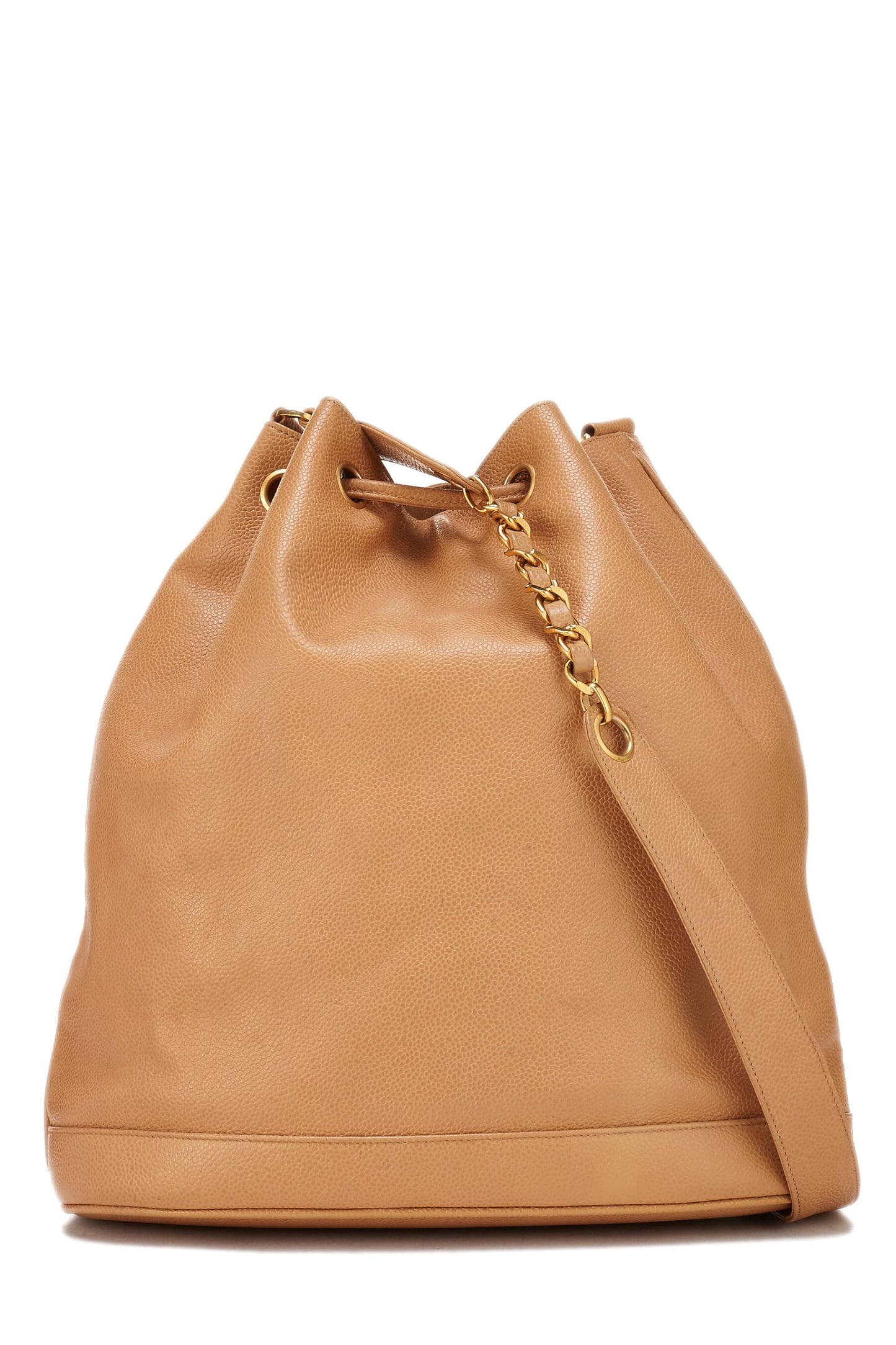 Chanel, Beige Caviar Bucket Bag Large, Beige