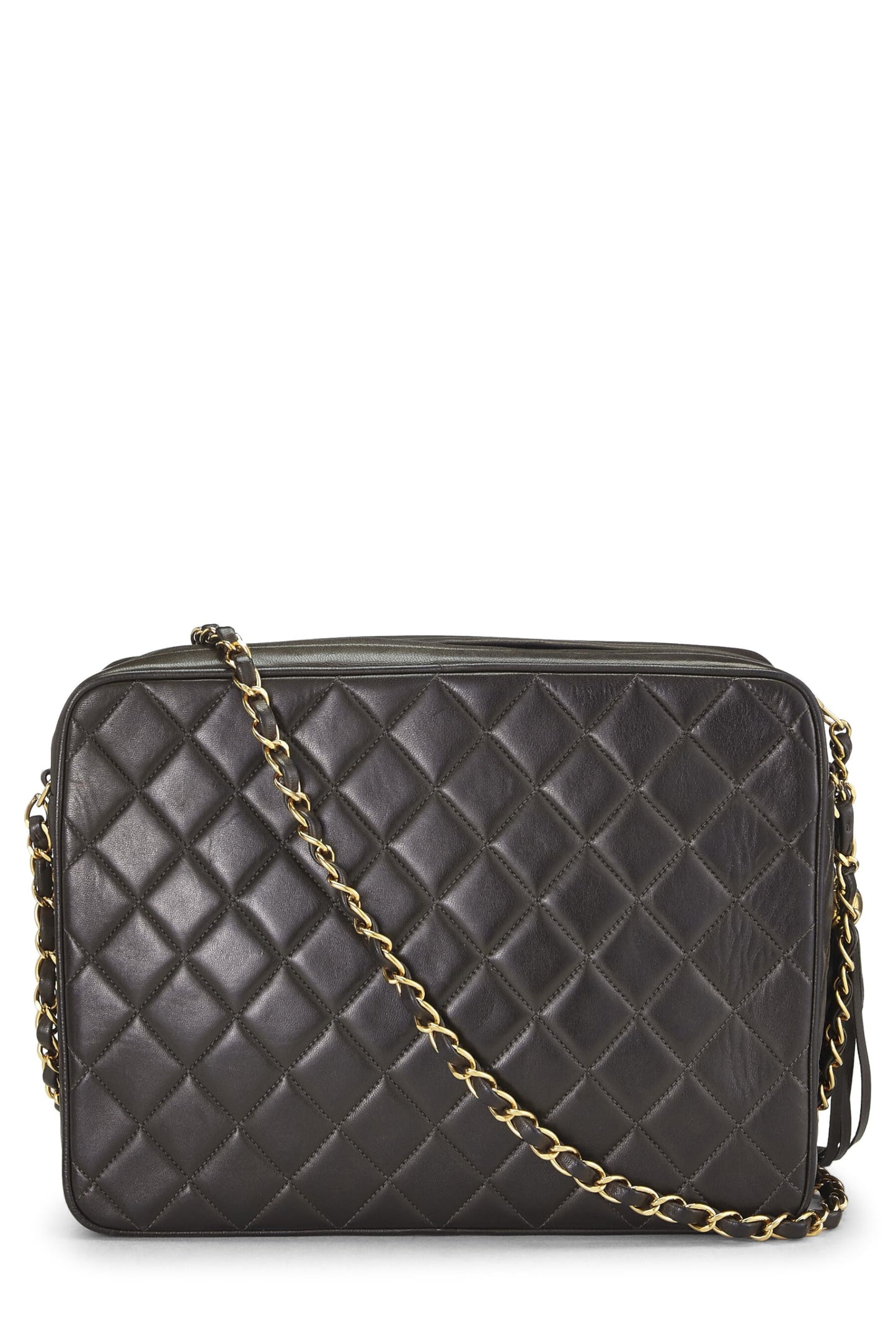 Chanel, Green Quilted Lambskin Pocket Camera Bag Large, Green