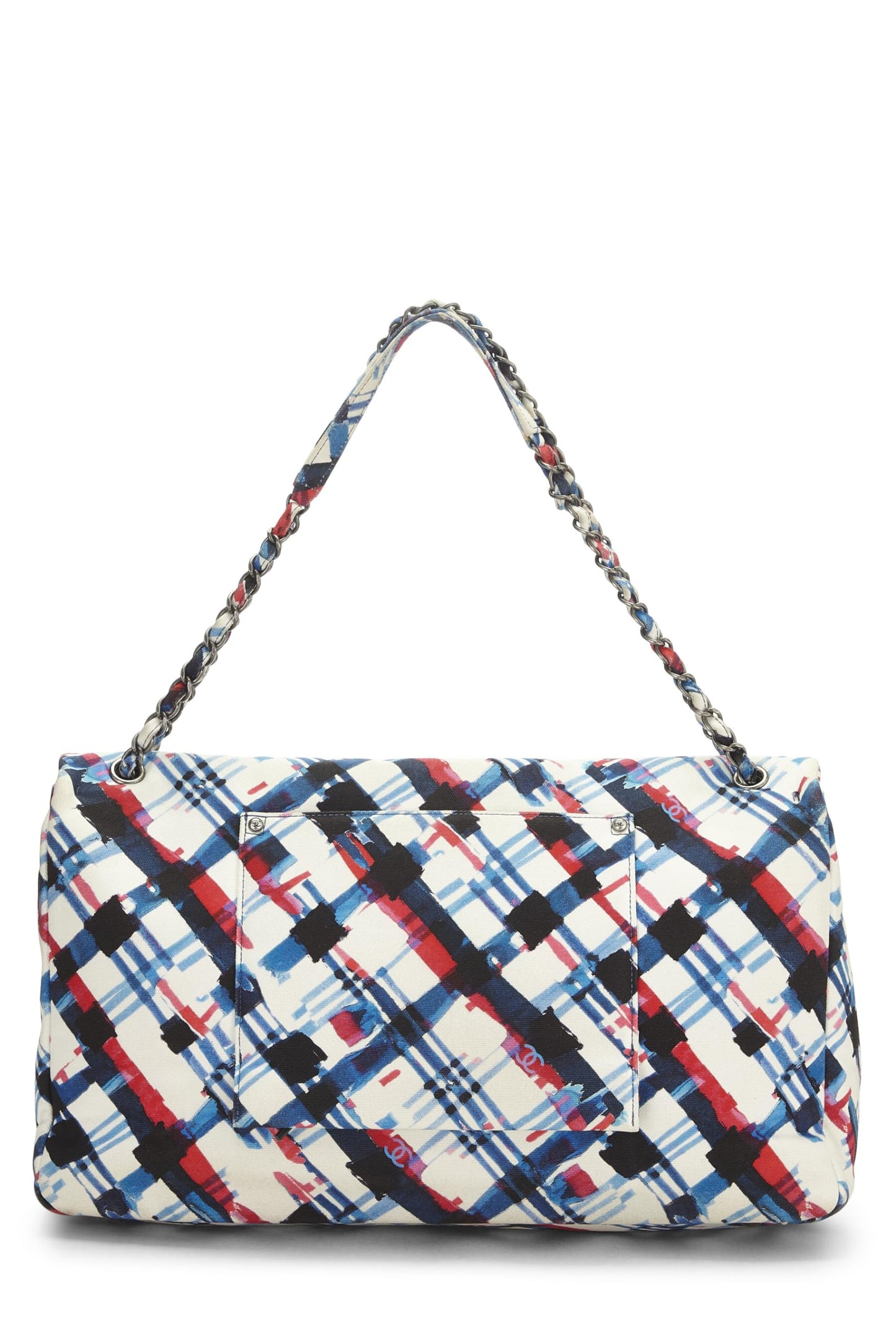 Chanel, Multicolor Plaid Canvas Airplane Flap Bag XXL, Multi