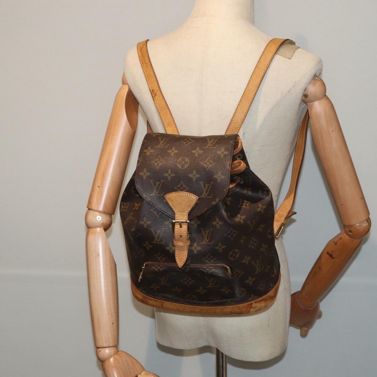 LOUIS VUITTON Monogram Montsouris MM Backpack M51136 LV 82287