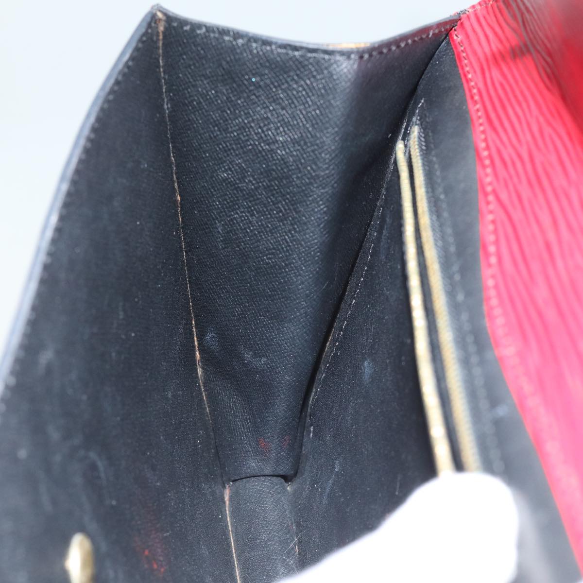 LOUIS VUITTON Epi Montaigne 27 Clutch Bag Red M52657 LV 82375