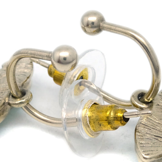 Luxury Chanel Dangle Piercing Earrings Gold 08P