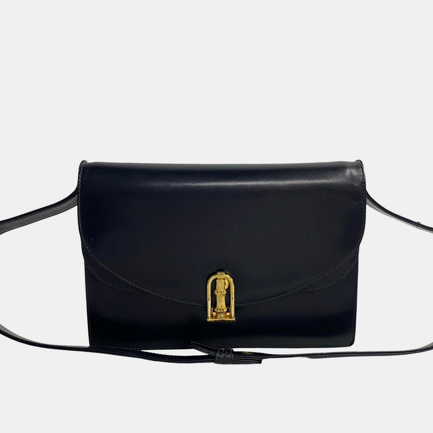 Luxury Gucci Trending 2025 Black Leather Flap Crossbody Bag