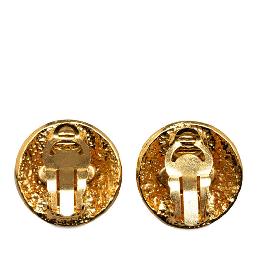 Chanel Vintage Round Stitch Coco Earring G Chanel