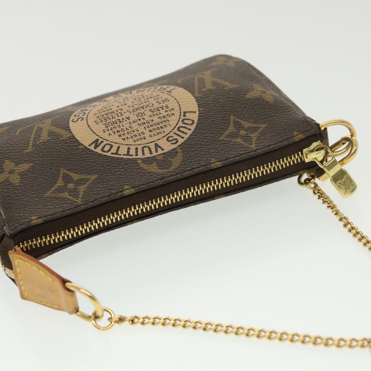 Louis Vuitton Mini Pochette Accessoires Canvas Clutch Bag ()