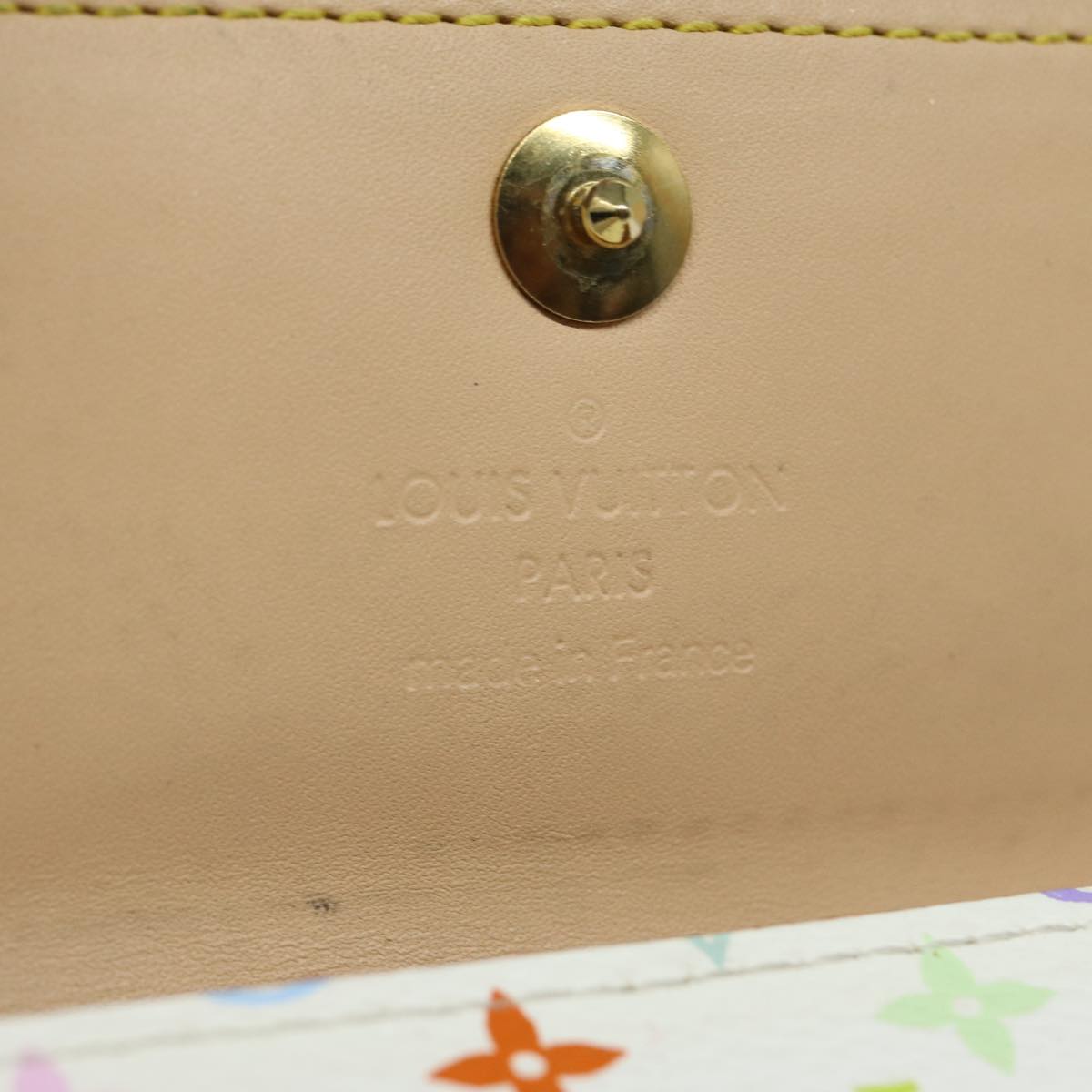 LOUIS VUITTON Monogram Multicolor Multi Cles 4 Keys Case White M60043 82906