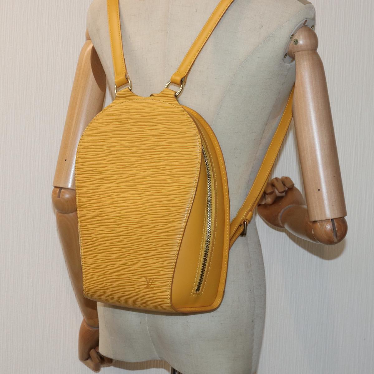 LOUIS VUITTON Epi Mabillon Backpack Yellow M52239 LV 82929