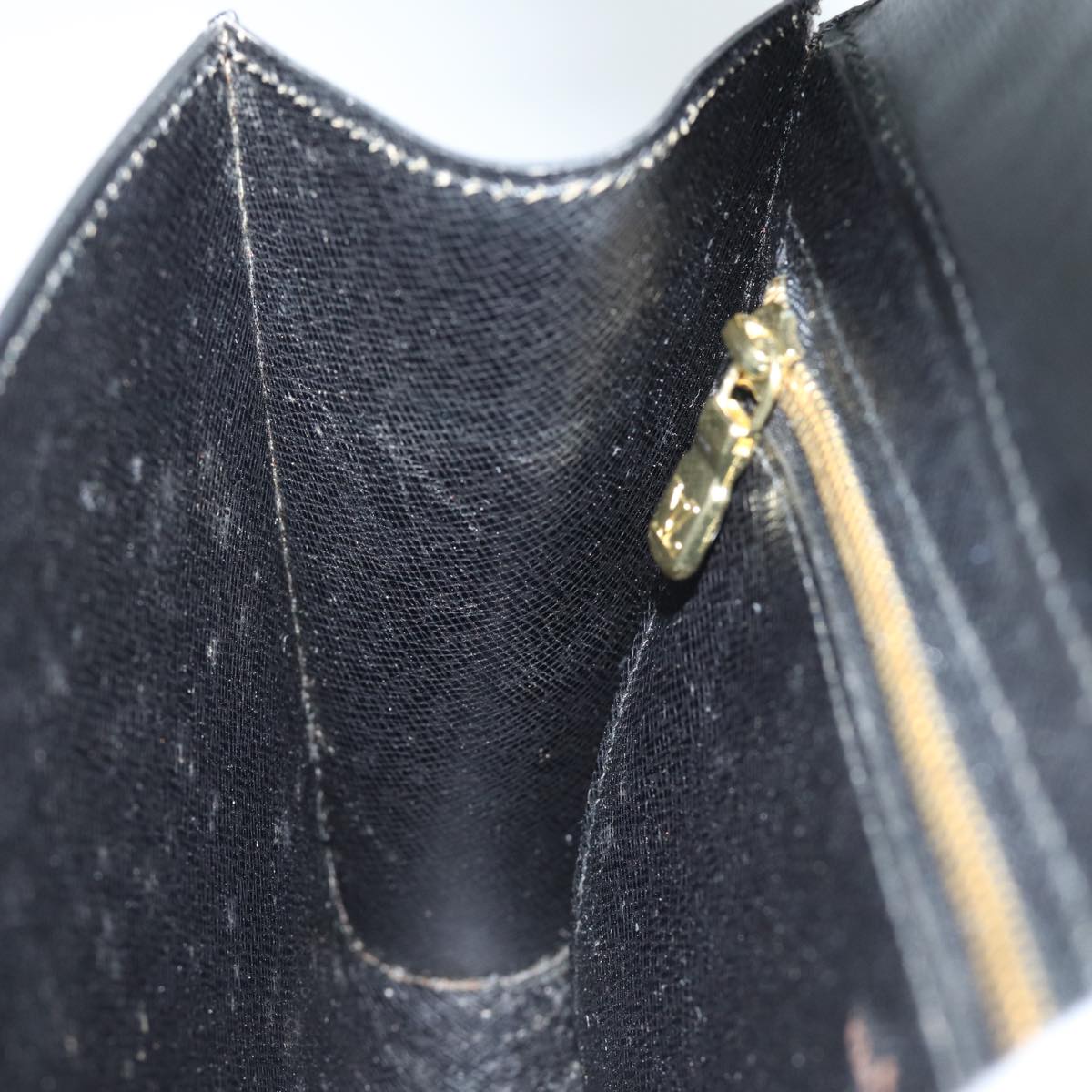 LOUIS VUITTON Epi Art Deco Clutch Bag Black M52632 LV 82997