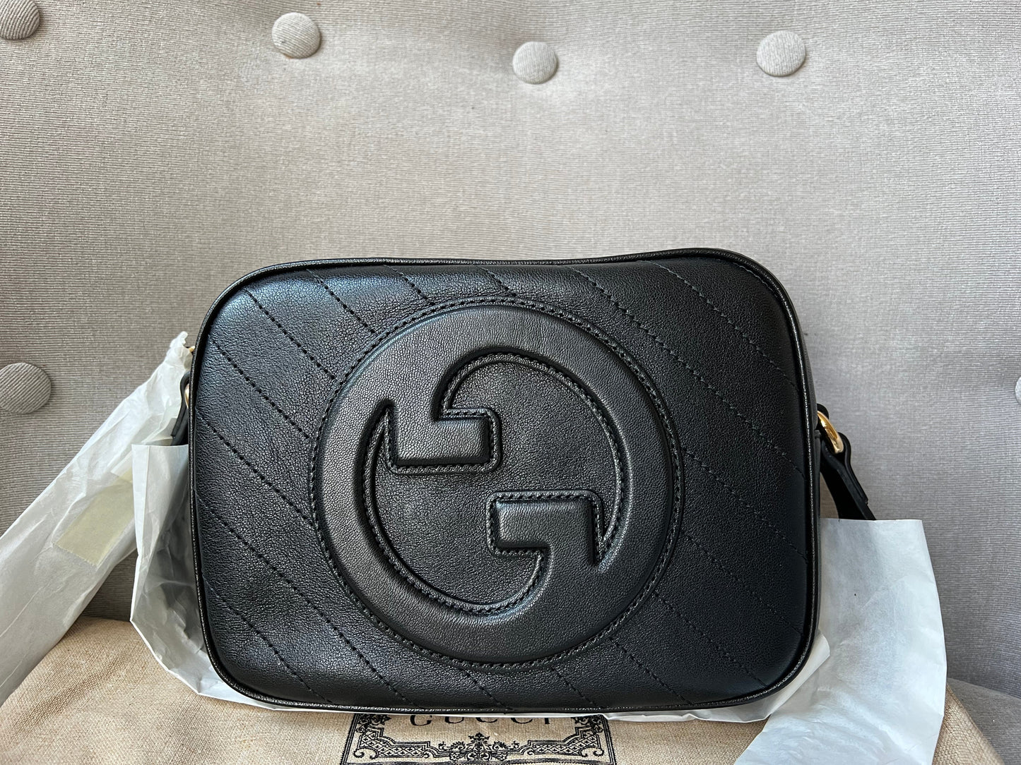 Luxury Gucci Trending 2025 Black Small Blondie Shoulder Bag