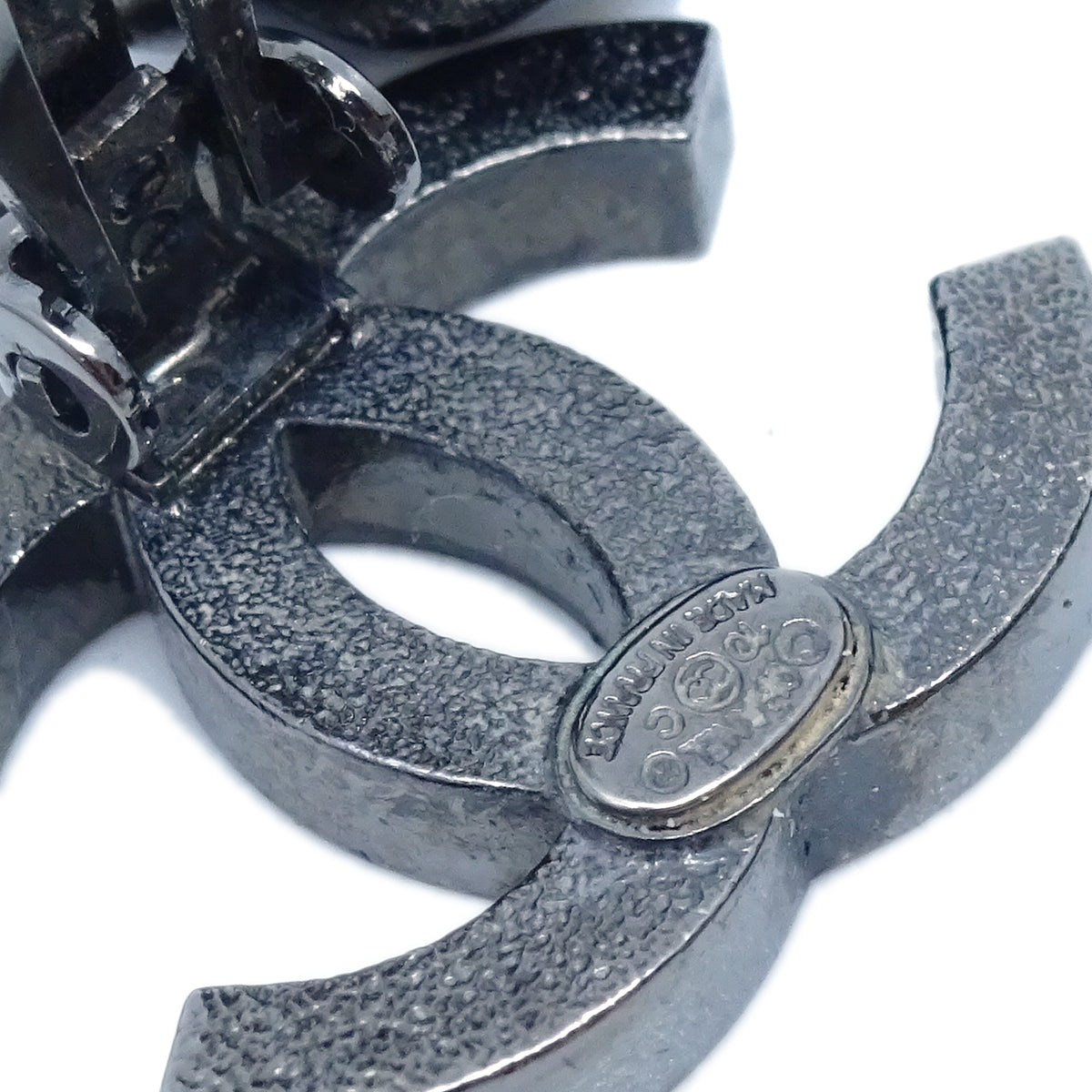 Luxury Chanel Dangle Earrings Clip-On Black 10C