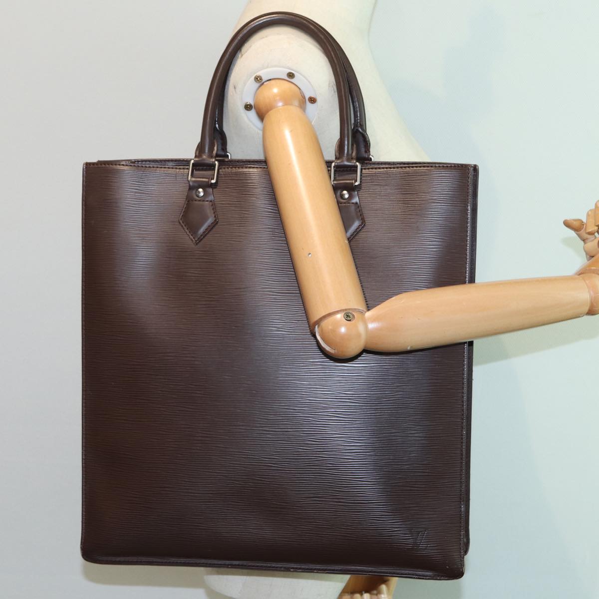 LOUIS VUITTON Epi Sac Plat Hand Bag Mocha Brown M5908D LV 83038