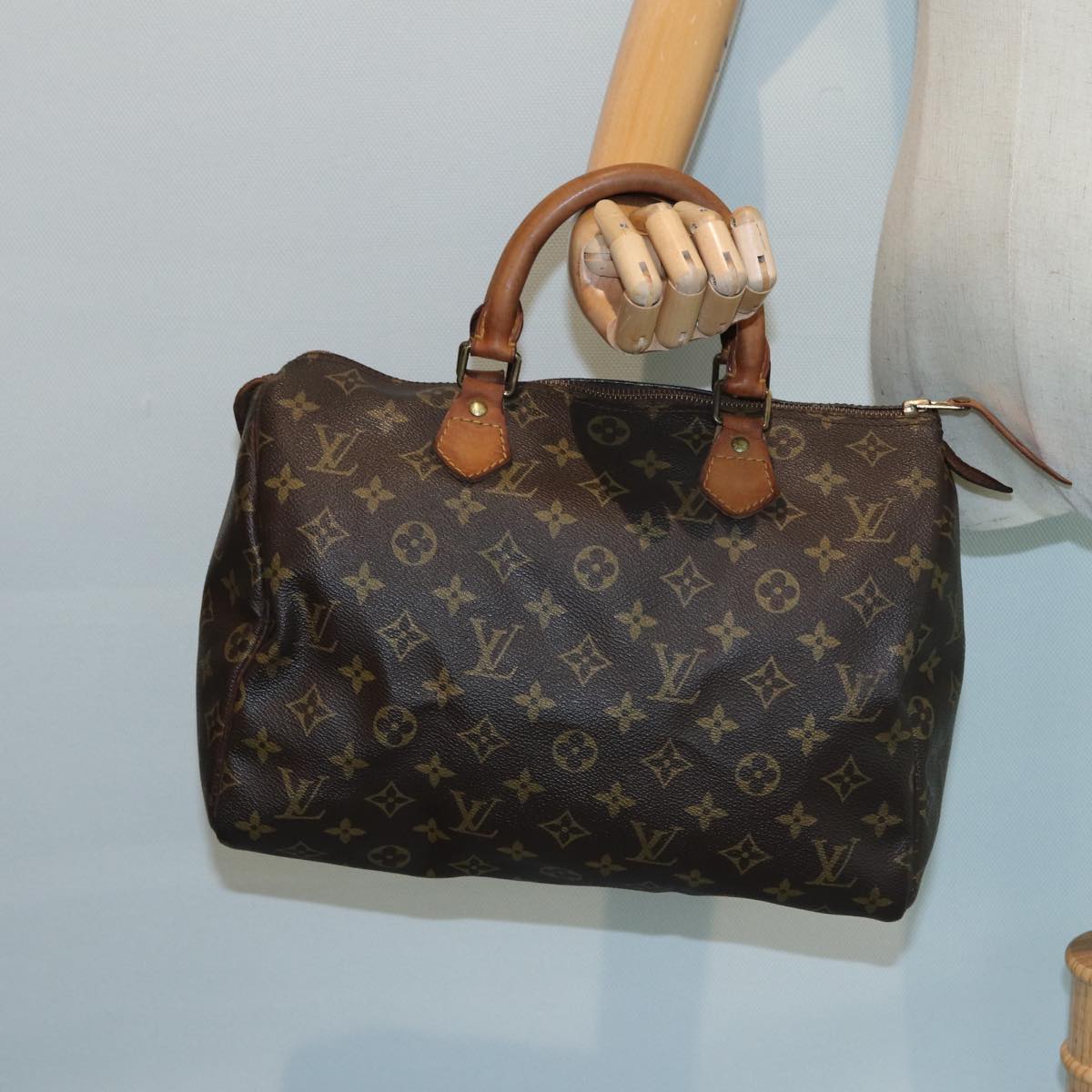 LOUIS VUITTON Monogram Speedy 30 Hand Bag M41526 LV 83077