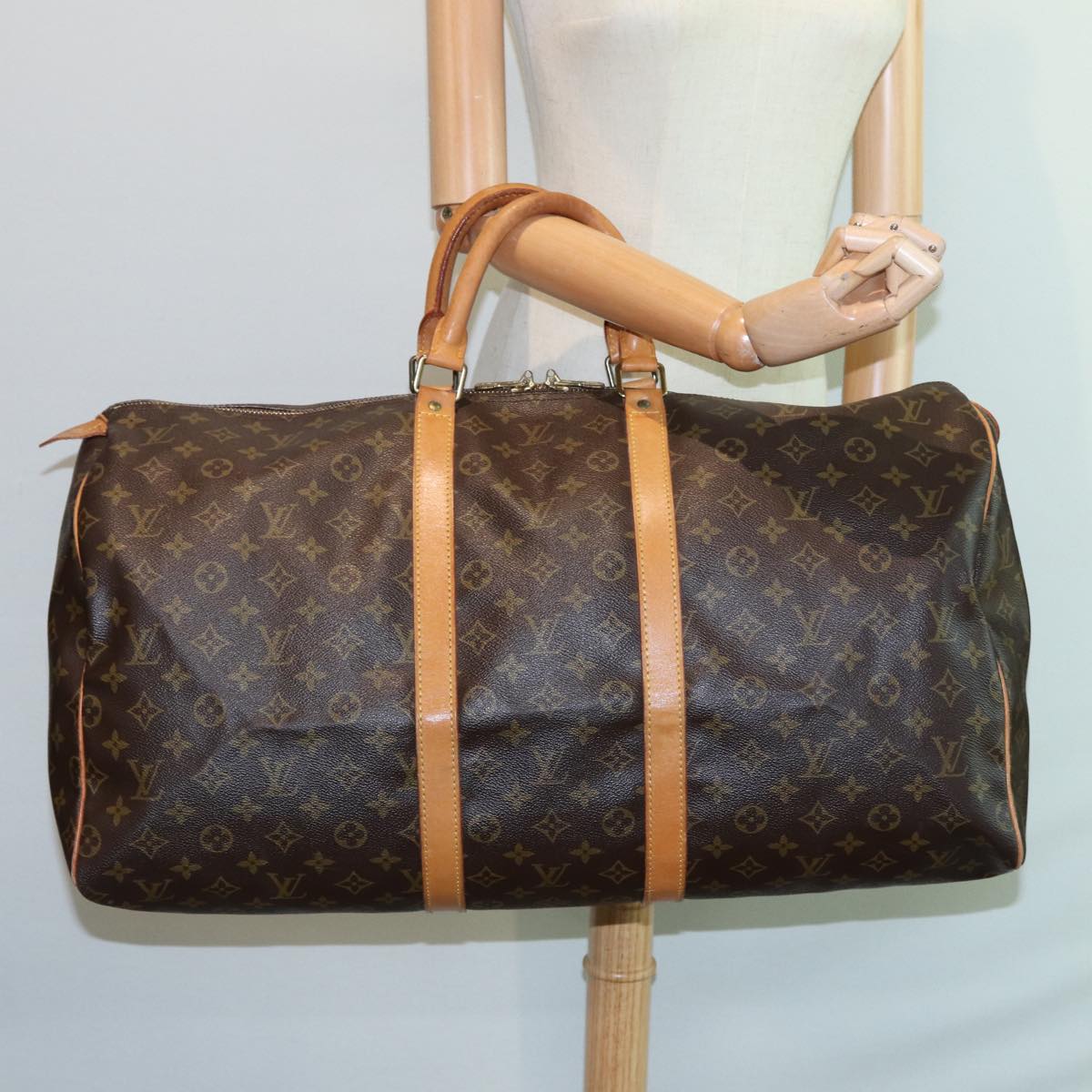 LOUIS VUITTON Monogram Keepall 55 Boston Bag M41424 LV 83090