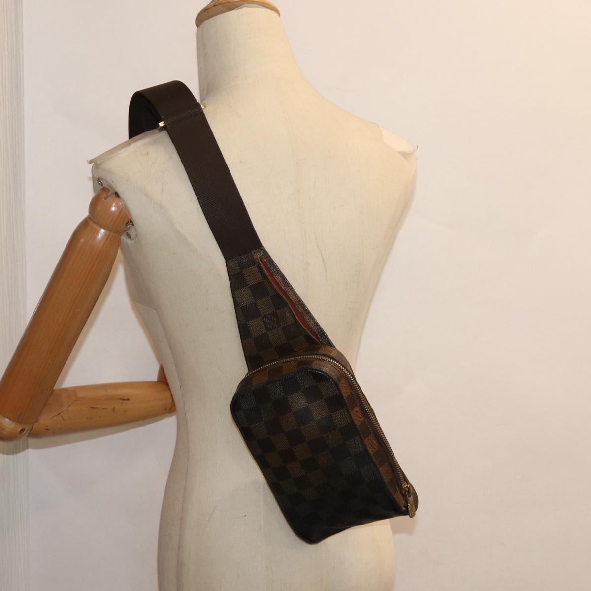 LOUIS VUITTON Damier Ebene Geronimos Shoulder Bag N51994 LV 83096