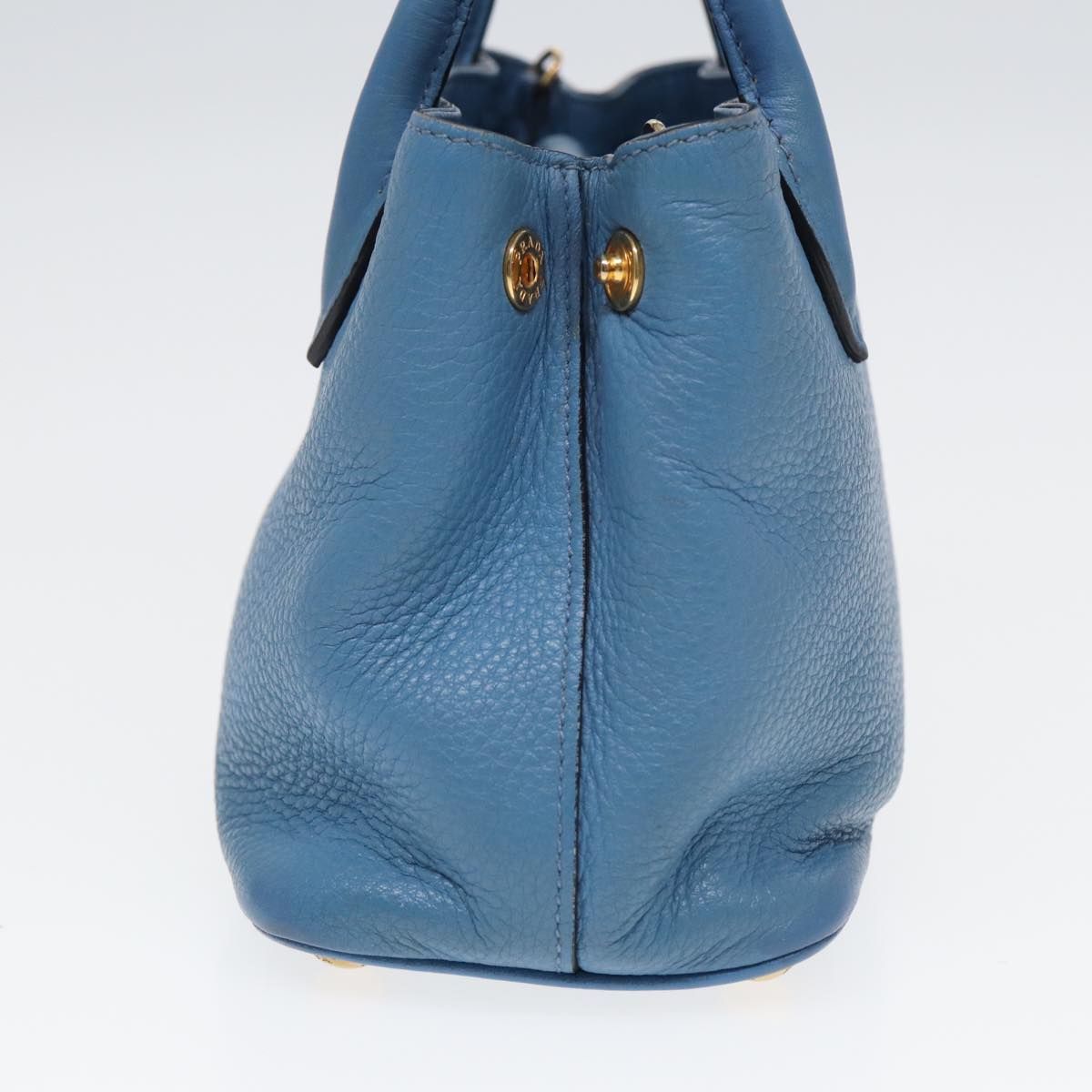 Luxury Prada Hand Bag Leather 2way Light Blue 83160