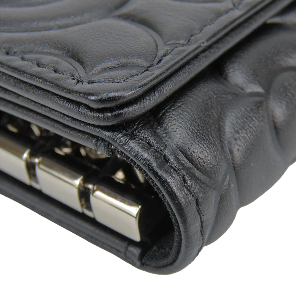 Chanel Camelia Leather Key Holder 4 Hooks