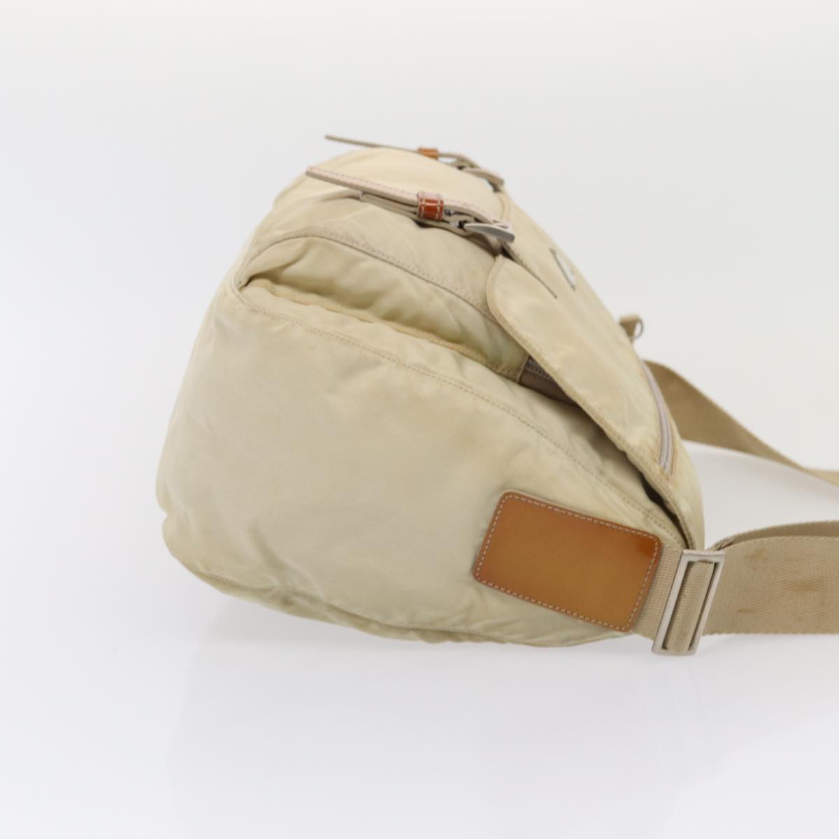 Luxury Prada Shoulder Bag Nylon Beige 83489