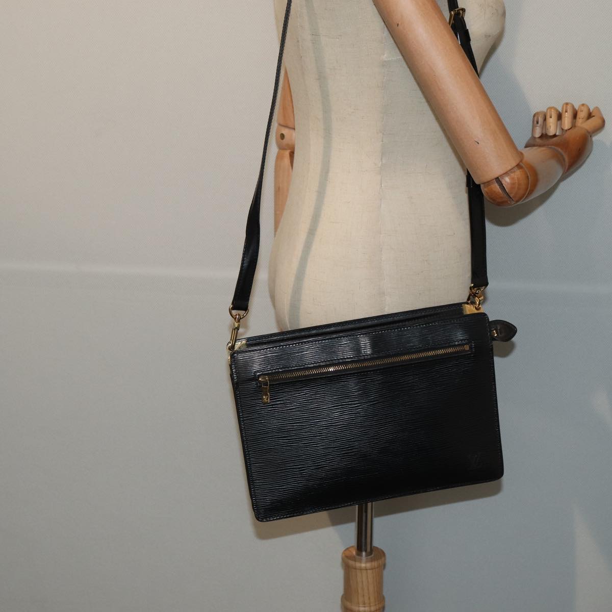 LOUIS VUITTON Epi Angian Shoulder Bag 2way Black M52112 LV 83533