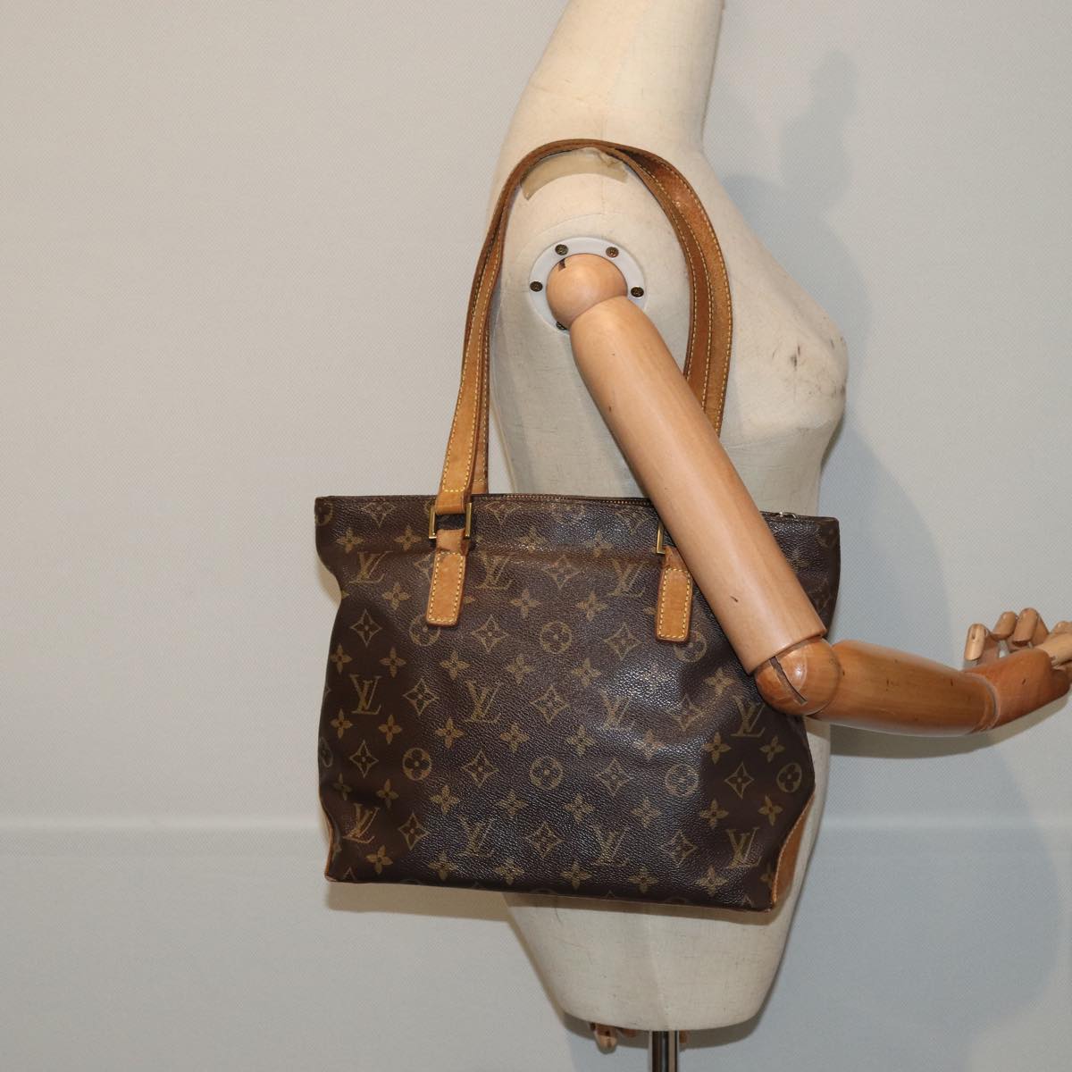 LOUIS VUITTON Monogram Cabas Piano Tote Bag M51148 LV 83543