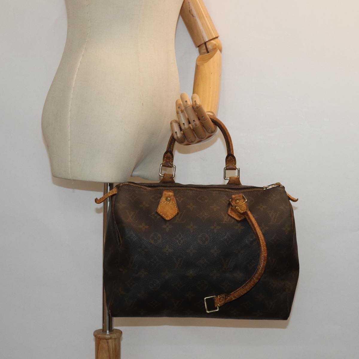 LOUIS VUITTON Monogram Speedy 30 Hand Bag M41526 LV 83554
