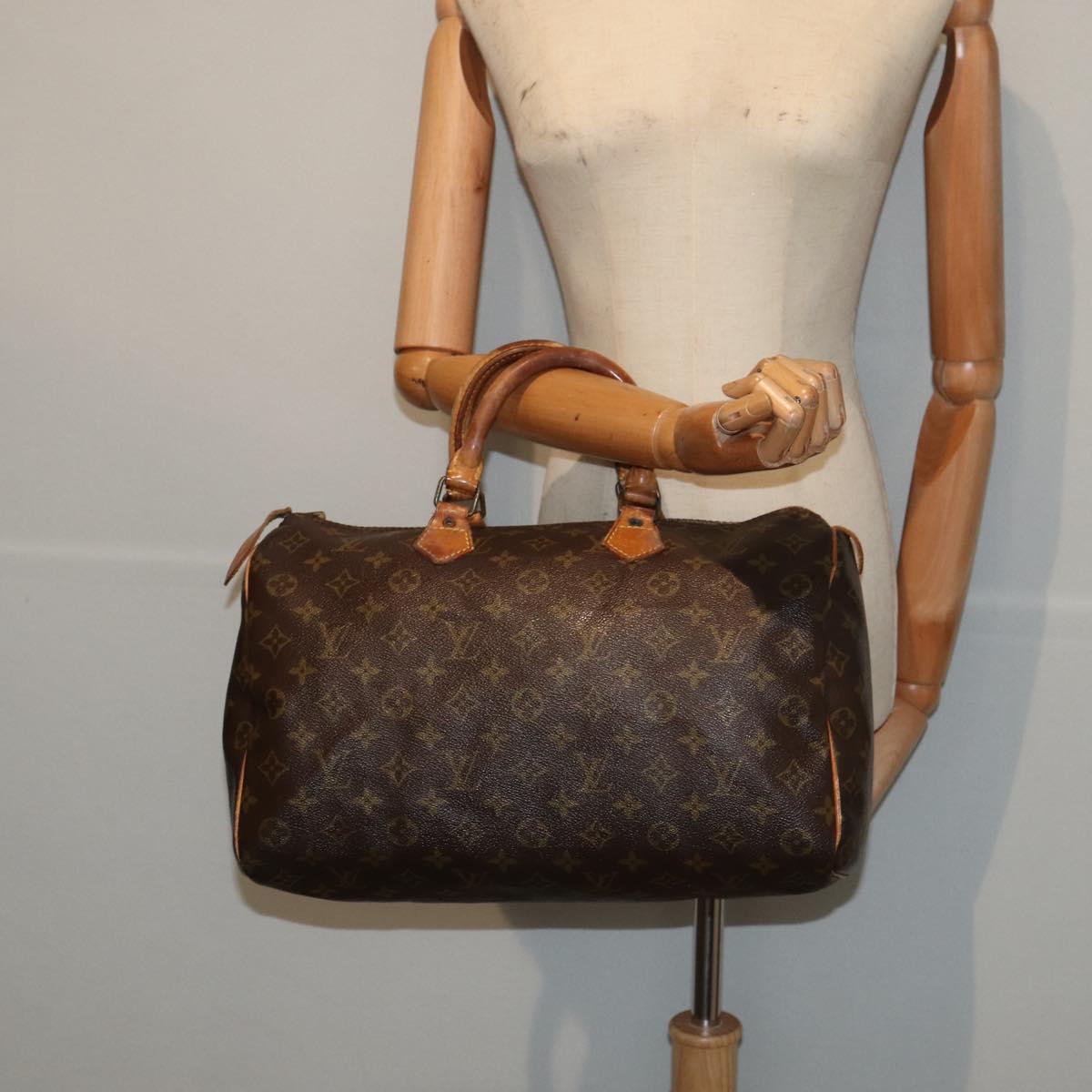 LOUIS VUITTON Monogram Speedy 35 Hand Bag M41524 LV 83557