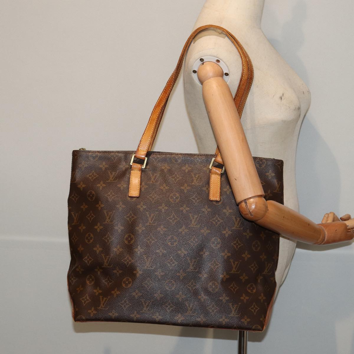 LOUIS VUITTON Monogram Cabas Mezzo Tote Bag M51151 LV 83571
