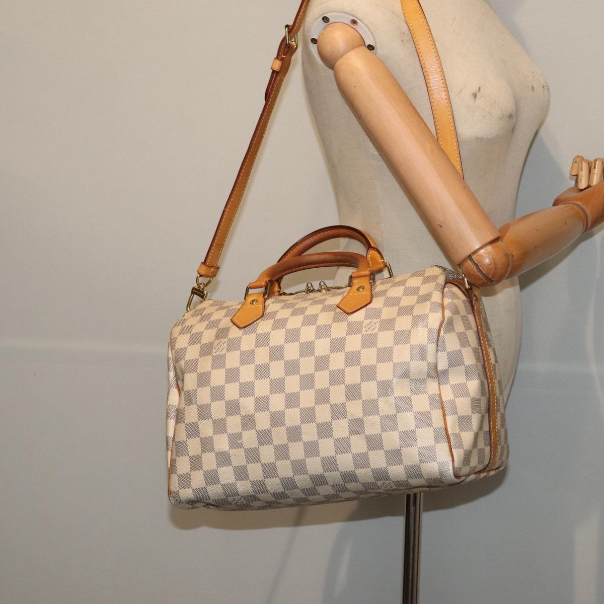 LOUIS VUITTON Damier Azur Speedy Bandouliere 30 Hand Bag 2way N41052 83635