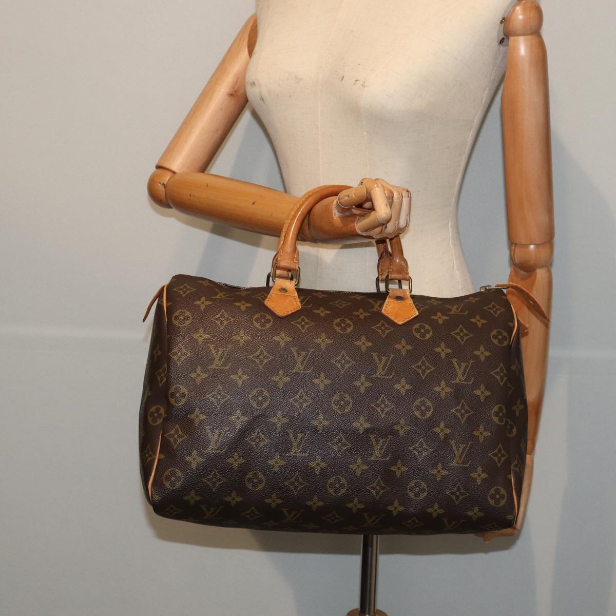 LOUIS VUITTON Monogram Speedy 35 Hand Bag M41524 LV 83654