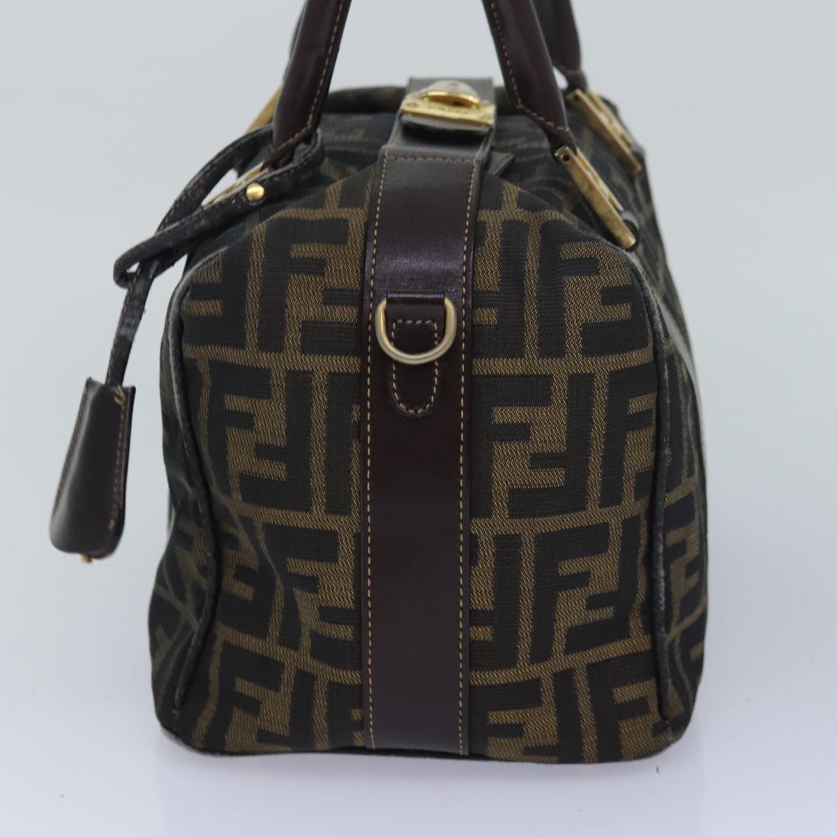 Luxury Fendi Zucca Canvas Hand Bag Brown Black83684